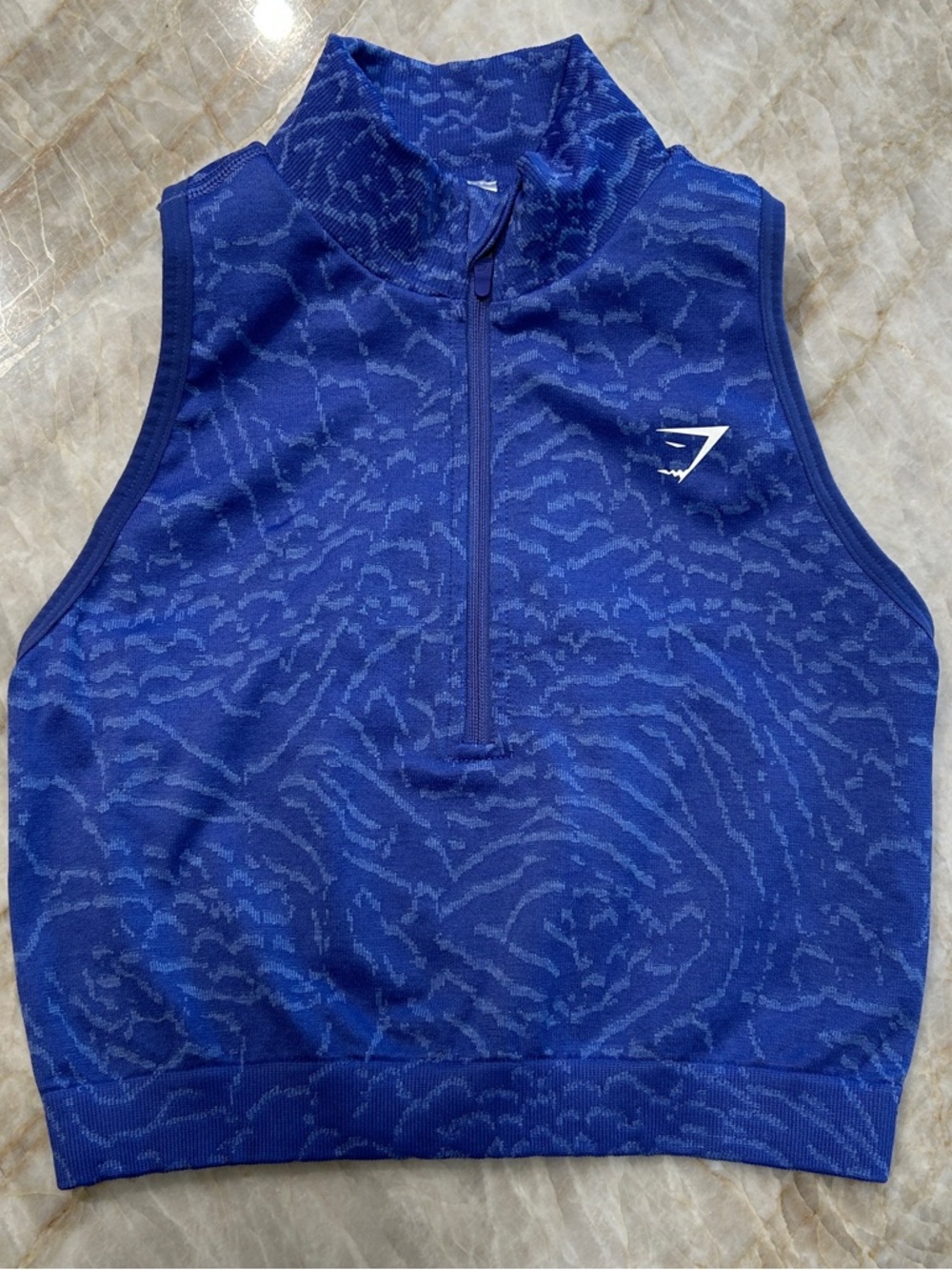Gymshark Women’s Adapt Animal Workout Crop Top Court Blue S